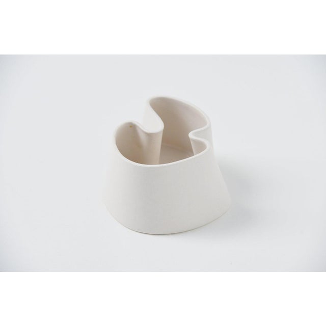 Decorative and rare ceramic vase model 4028A designed by Angelo Mangiarotti amdn manufactured by Danese, Milano Italy...