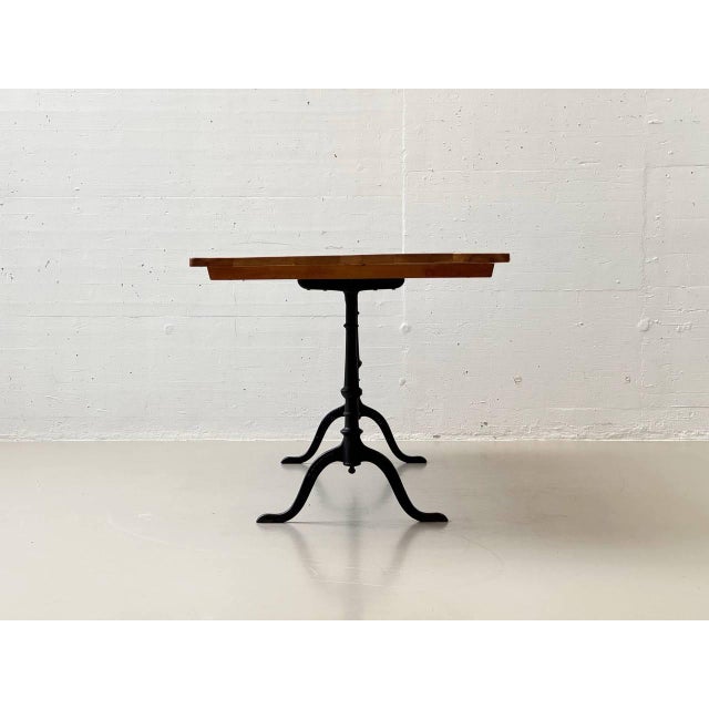 Classic Cherrywood Coffee Table with Cast Iron Legs from Horgenglarus For Sale - Image 11 of 17