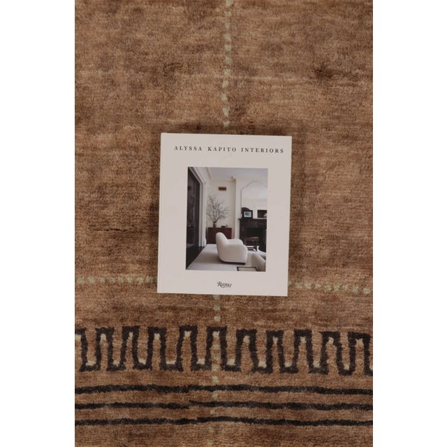 Contemporary Art Deco Style Wool Rug in Brown Hues by Rug & Kilim, India For Sale - Image 10 of 10