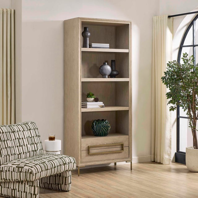 Contemporary Alessia Light Oak Etagere For Sale - Image 3 of 10