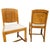 1930s Art Deco British Oak Panel Back Side Chairs, 1930, Set of 2 For Sale - Image 5 of 9