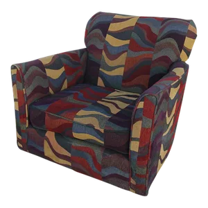 Mid 20th Century Colorfull Patchwork Club Chair in the Manners of Erik Jorgensen