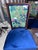 Set of 8 John Stuart Mid-Century Dining Chairs – Hollywood Regency Newly Upholstered in Thibaut Designer Fabric With a Rich Navy Velour on the Seats. For Sale - Image 10 of 12