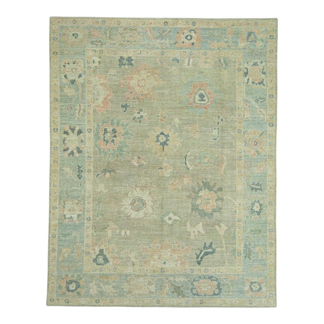 Turkish Oushak Rug 8'4" x 10'6" #19392 For Sale