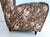 Vintage Brown Floral Fabric Chair attributed to Paolo Buffa, 1950s For Sale - Image 9 of 12