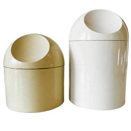 Vintage Space Age Plastic Bathroom Storage Boxes by Makio Hasuike for Gedy, Set of 2 For Sale - Image 10 of 10