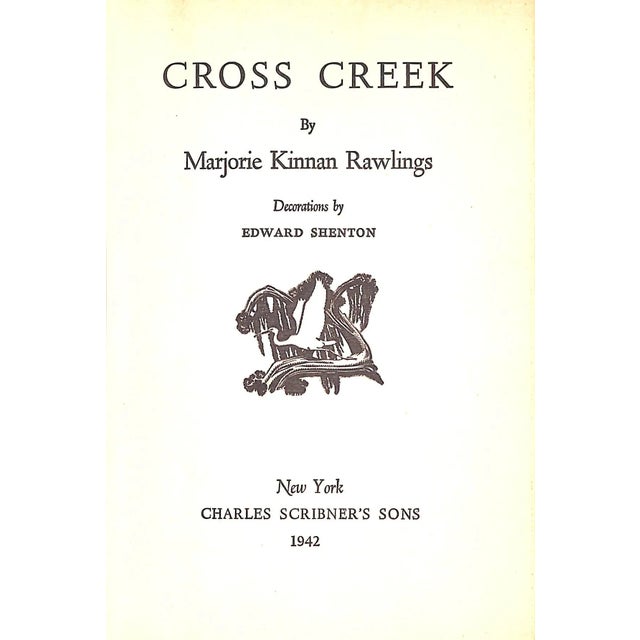 Traditional "Cross Creek: The Story of the Yearling Country and Its People" 1942 Rawlings, Marjorie Kinnan For Sale - Image 3 of 9