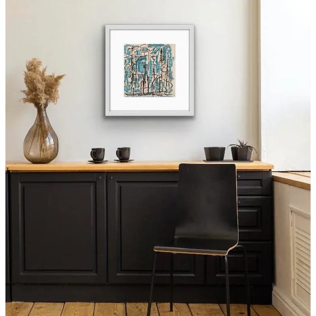 Contemporary Mid Century Modern Style Pastel Drawing on Paper by Stephanie Cate For Sale In Palm Springs - Image 6 of 6