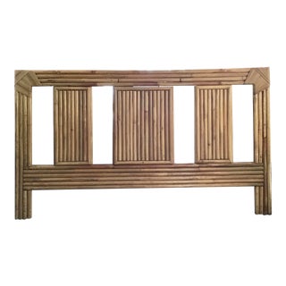 Boho Chic Rattan Queen Modern Reed Headboard For Sale