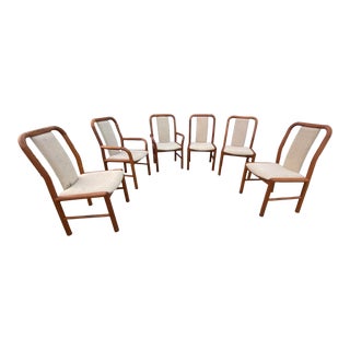 2000s Benny Linden Danish Modern Teak Upholstered Dining Chairs- Set of 6 For Sale