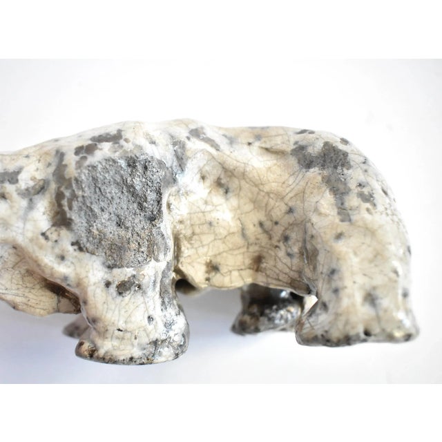 Enamel and Metal Polar Bear Sculpture For Sale - Image 9 of 11