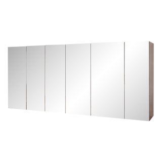 Late 20th Century Mirrored Modern Closet System / Armoires / Wardrobe. 3 Pieces, 10 Feet Wide Total. For Sale