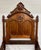 Antique Full Size Victorian Eastlake Carved Walnut and Flame Mahogany Bed For Sale - Image 10 of 14