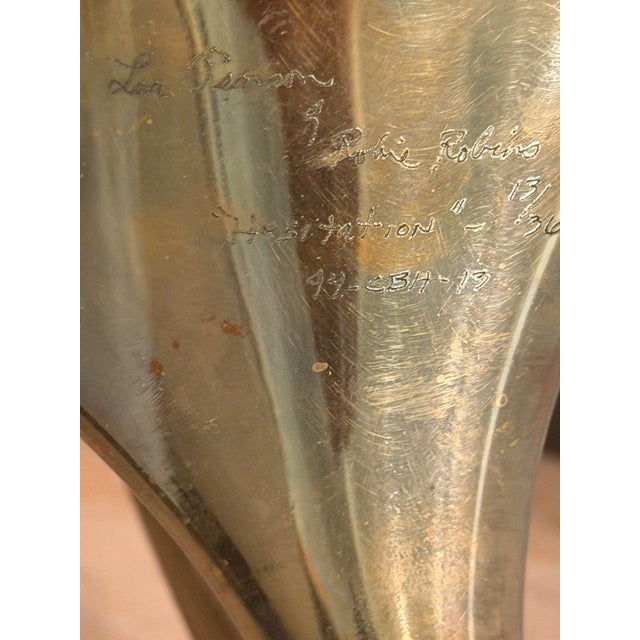 1990s 1990s Lou Pearson & Robbie Robins Gilded Bronze "Sails" Kinetic Sculpture - Ed. 13/36 For Sale - Image 5 of 12