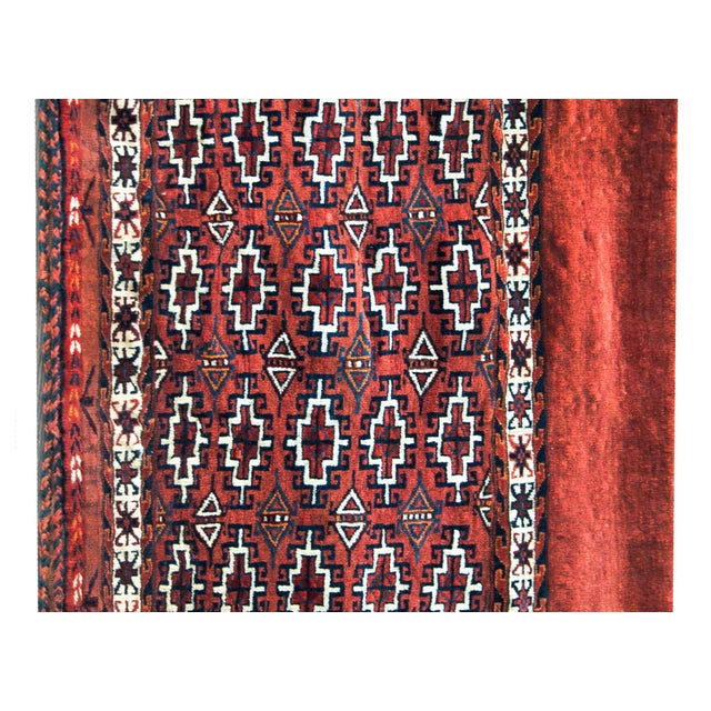 Early 20th Century Persian Yamut Bag Face Rug For Sale In Chicago - Image 6 of 14