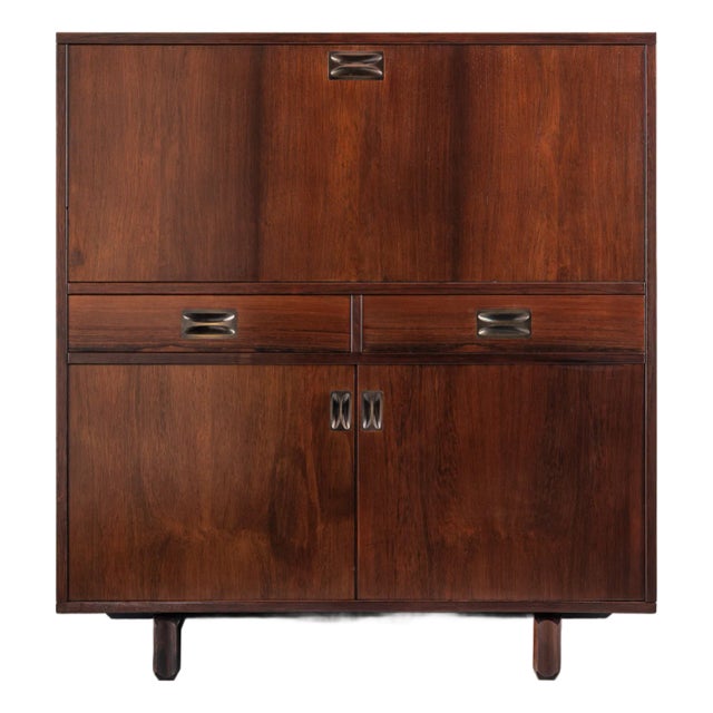 Bar Cabinet in Rosewood with Metal Details from Stildomus, Italy, 1960s For Sale