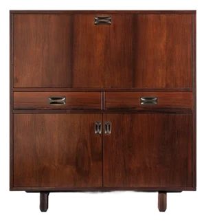 Bar Cabinet in Rosewood with Metal Details from Stildomus, Italy, 1960s