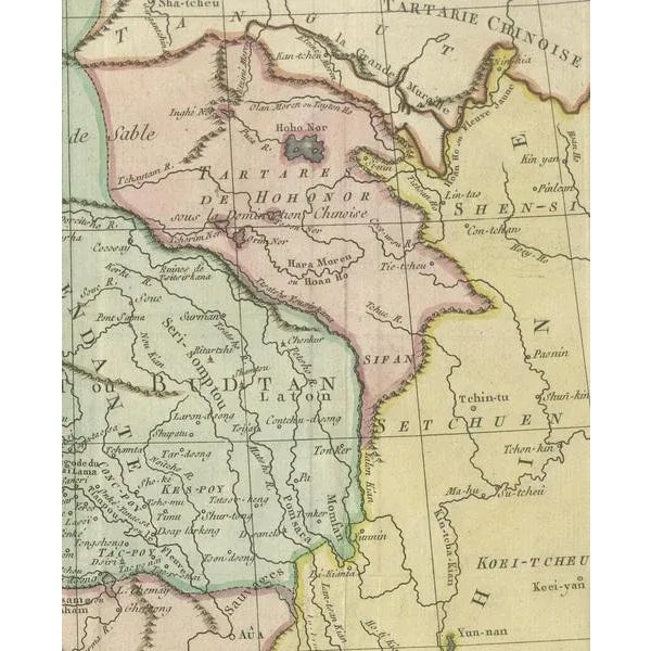 Antique Hand-Colored Map of Tartary and Northern India For Sale - Image 5 of 6