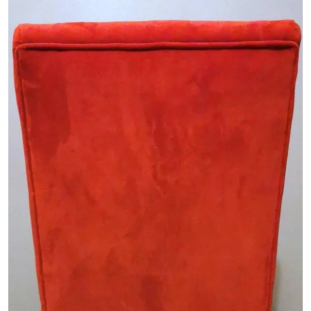 Italian Lounge Chair in Red Velvet in the Style of Zanuso Marco, 1960s For Sale - Image 11 of 13