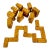 1980s Vintage Arts & Crafts Folk Art Hand Carved Oak Jumbo Dominos Double-Nine Set - 55 Pieces For Sale