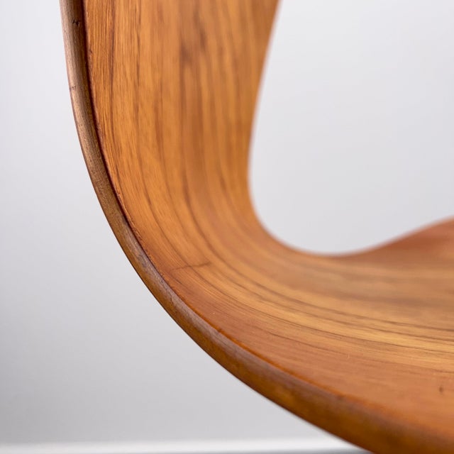 7 Series 3117 Office Chair in Teak by Arne Jacobsen for Fritz Hansen, Denmark, 1960s For Sale - Image 10 of 18
