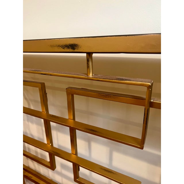 Global Views Open Block Console Table - Gold For Sale In Saint Louis - Image 6 of 10