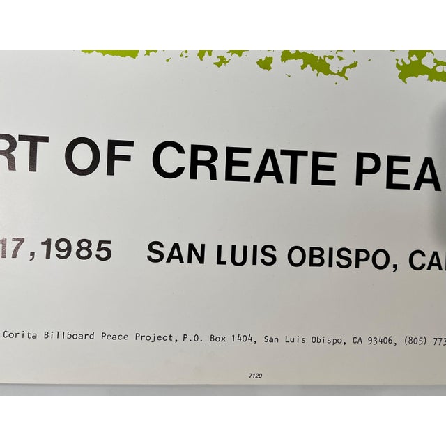 Mary Corita (Sister Corita) Kent, Vintage Original Poster Sister Corita Kent Lithograph Pop Art "Life Without War", 1985 For Sale In Miami - Image 6 of 8