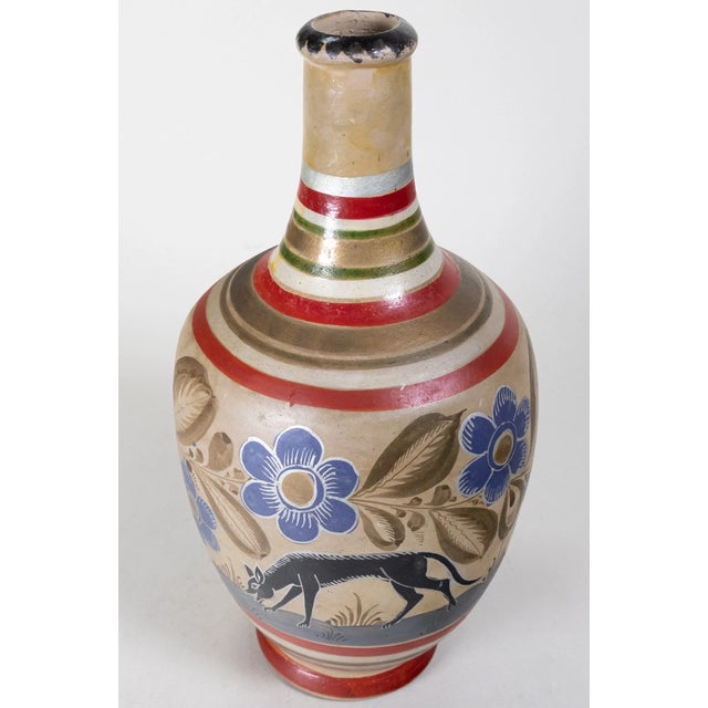 Mexican Vintage MCM Early Tonala Mexican Pottery Vase For Sale - Image 3 of 9