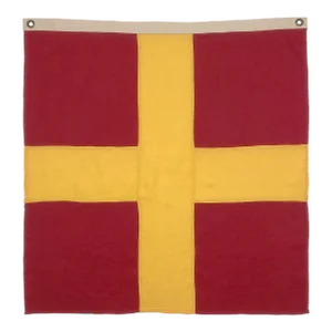 100% Linen Nautical Signal Flag, Vintage Style, New
