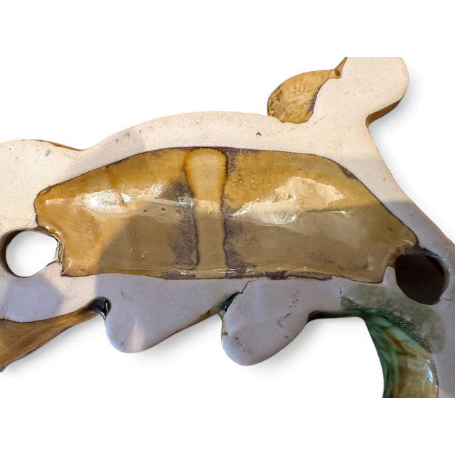 Animal Skin 19th-Century Majolica-Style Ceramic Alligator Sculpture – Palissy Style For Sale - Image 7 of 7