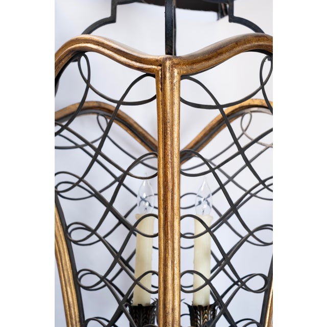 Late 20th Century Large Giltwood Lantern For Sale - Image 4 of 10