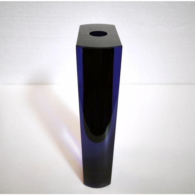Vintage Glass Sommerso Vase by Pavle Havelka for Princ Art Glass, Czech, 1990s For Sale - Image 13 of 18
