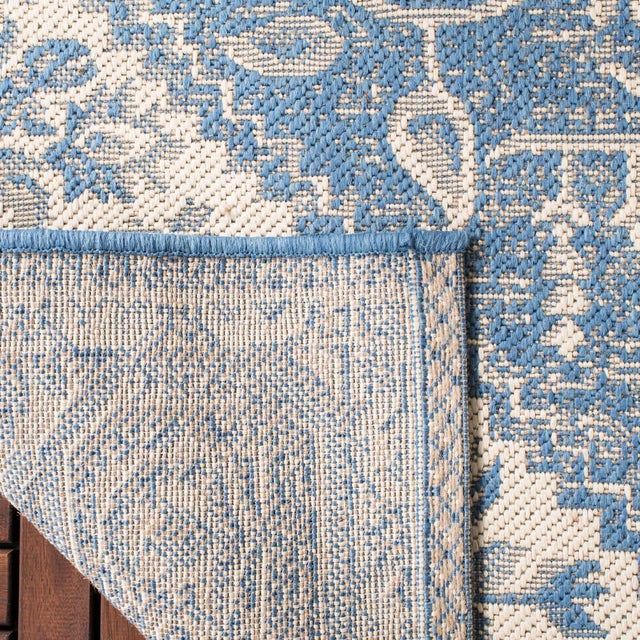 Contemporary Surfside Indoor Outdoor Rug Cream & Blue 3'x5' For Sale - Image 3 of 4