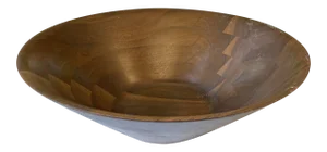 1970s American Walnut Wooden Bowl