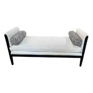 Black Framed White Daybed For Sale