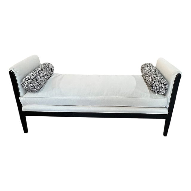 Black Framed White Daybed For Sale