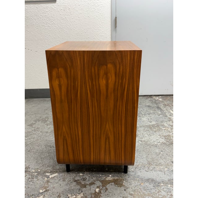 1990s Mid Century Style Media Cabinet + Drawer For Sale - Image 5 of 12