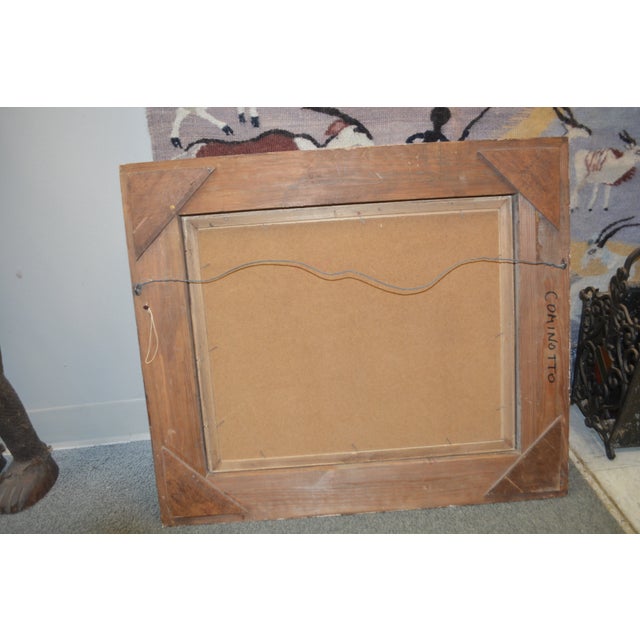 Vintage Gold Wood Framed Leonardo Cominotto Italy (1898-1966) Still Life Oil Painting Grapes For Sale - Image 12 of 14