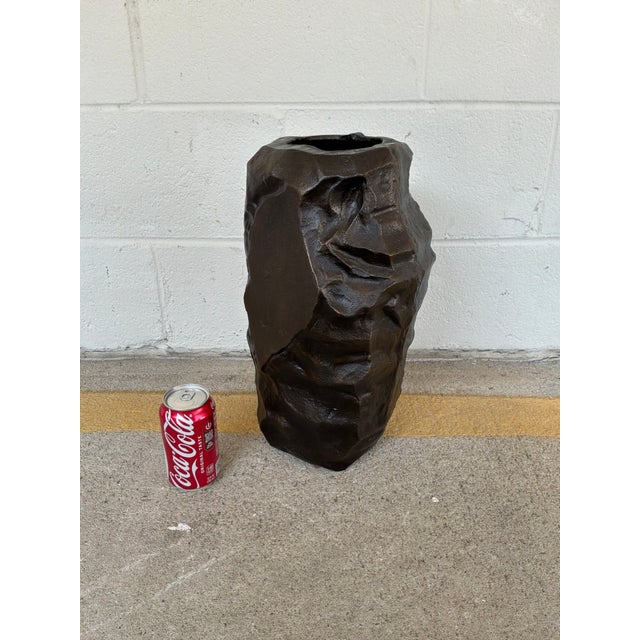 Metal Currey & Co Large Carmelo Metal Vase For Sale - Image 7 of 7