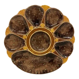 19th Century English Majolica Oyster Plate