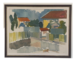 Alex Öberg, Moving Geometry, 1970s, Oil on Canvas, Framed