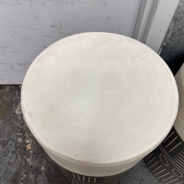 Uttermost Uttermost Hieroglyphics Garden Stools, Pair For Sale - Image 4 of 12
