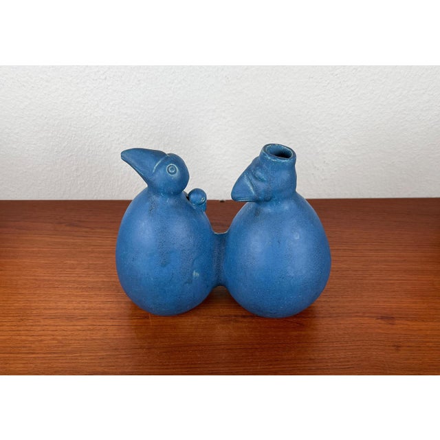 Postmodern Dutch Studio Pottery Sculptural Vase with Bird Design from Agu Reuver, Holland, 1996 For Sale - Image 12 of 18