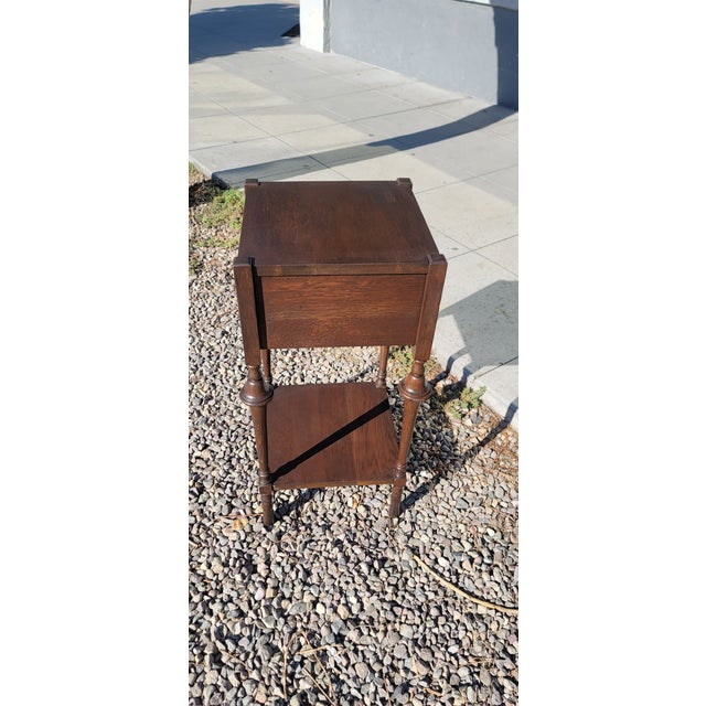 Antique Mission Arts & Crafts Side Table Humidor Nightstand For Sale - Image 4 of 7