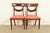 English Baker Furniture Style English Regency Carved Mahogany Side Chairs or Dining Chairs, Pair For Sale - Image 3 of 13