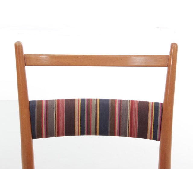 Scandinavian Chairs attributed to Yngve Ekstrom, Paul Smith Fabric for Stolab, 1950s, Set of 4 For Sale - Image 10 of 14