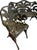 Gray Antique Fern Cast Iron Bench Plus Two Chairs For Sale - Image 8 of 8