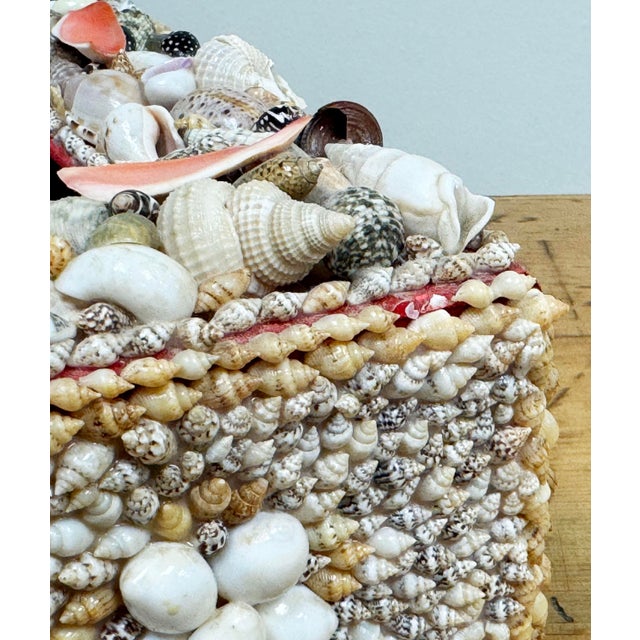 Vintage Shell Encrusted Tissue Box Holder For Sale - Image 13 of 14