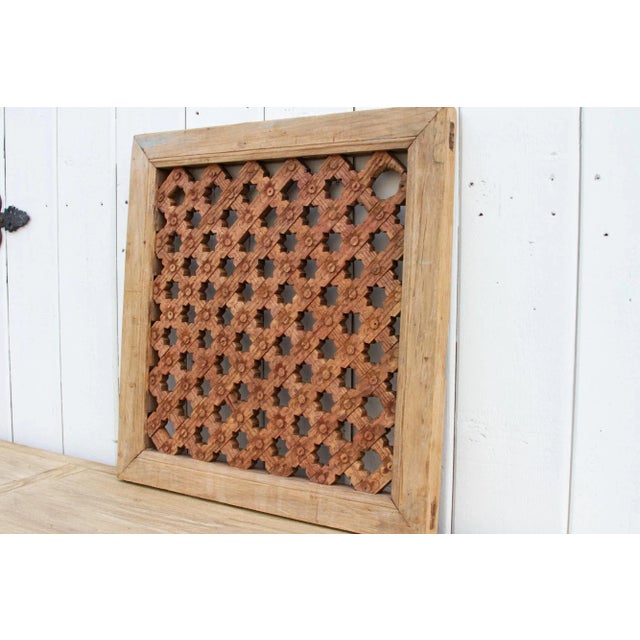 Mid 20th Century Vintage Bleached Wood Star Panel For Sale - Image 5 of 10