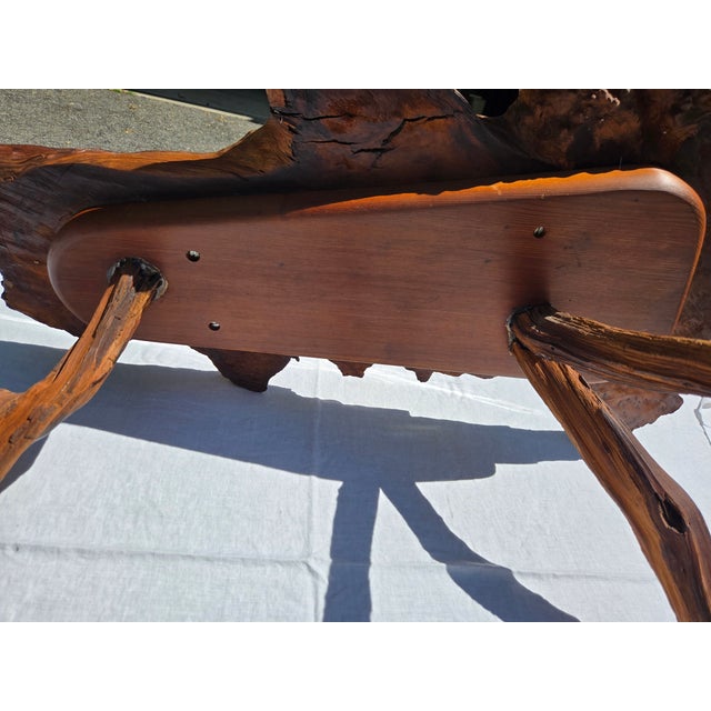 Wood Vintage Live Edge Coffee Table or Bench For Sale - Image 7 of 10